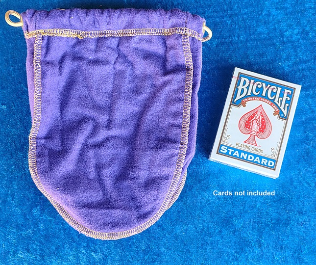 Purple Drawstring Bag Front Back View